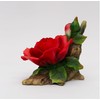 Cosmos Gifts Fine Porcelain Red Rose Flower Figurine, 5-3/4" L
