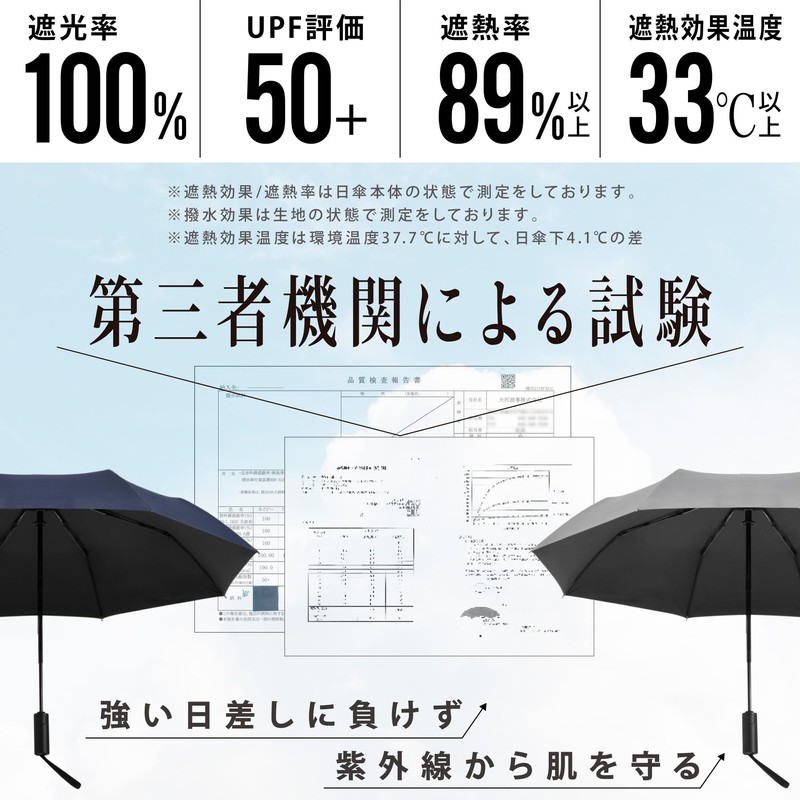 Folding Umbrella, One-Touch Automatic Open/Close, For Both Sunny and Rainy