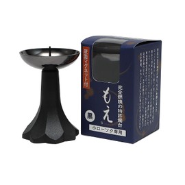 Tokai Wax Candelabra Moe with Magnet on the Bottom Safety Patent Candlestick, Black, 166-05, 2.0 x 3.0 inches (5 x 7.5 cm)