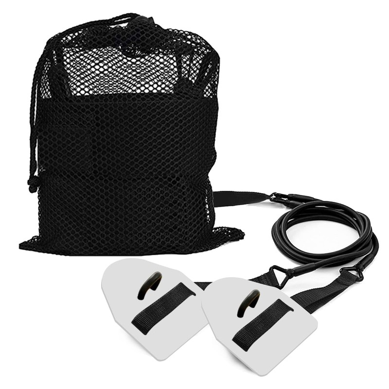 Dryland Powercord with Paddles,Swimming Arm Strength Trainer, Professional Freestyle Swimming
