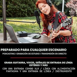 M-Audio M-Track Solo - Interfaz de audio USB para grabación, transmisión y pódcast, con entradas DI, de línea y XLR, además incluye un paquete de soft