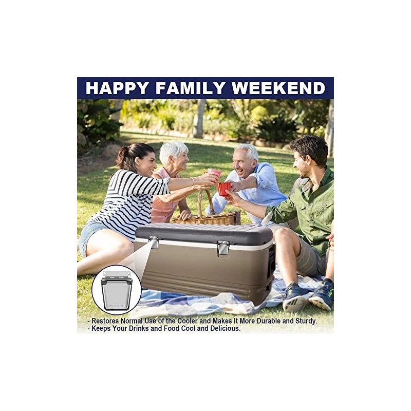 Wndine Cooler Stainless Steel Hinge & Latch Set, For Igloo