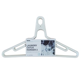 Nishida Laundry Hanger, Catch Hanger, S, Set of 3, NST2 222868, Width 15.7 x Depth 0.4 x Height 8.3 inches (40 x 1.2 x 21 cm), White