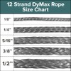 Rope & Cord 12-Strand DYMAX Rope | Gray | 10,