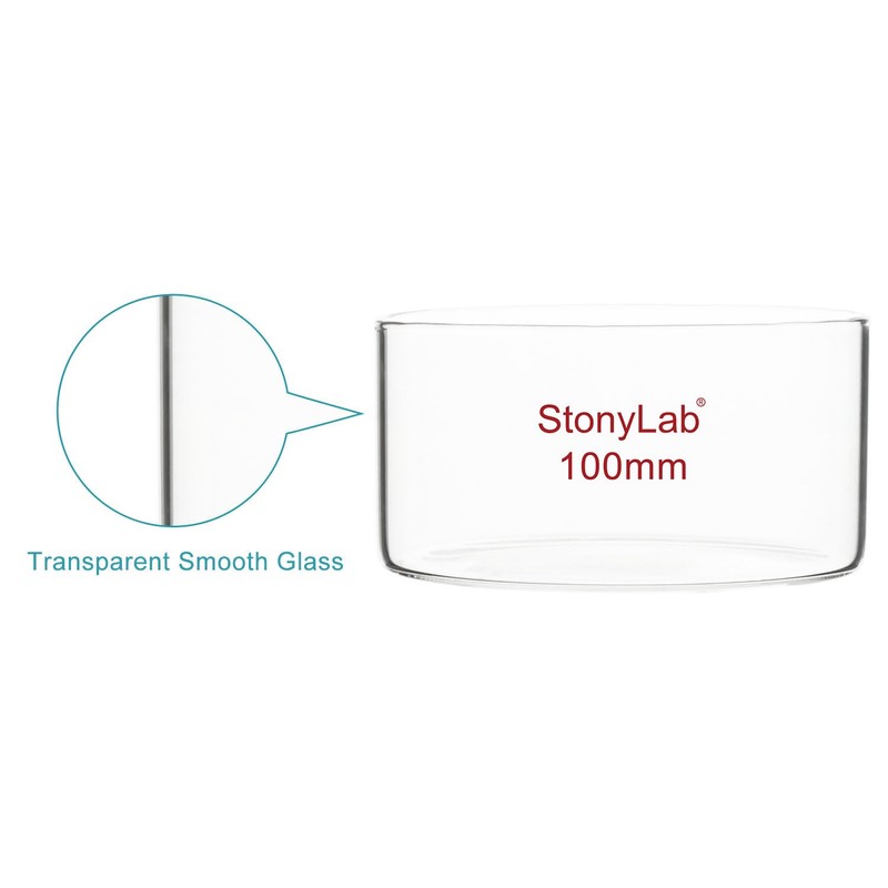 stonylab Crystallizing Dish, Thick-Wall High Borosilicate Glass Crystallizing Dishes for