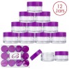 Pana Beauticom® (12 PCS) 20G/20ML Round Clear Plastic Refill Jars