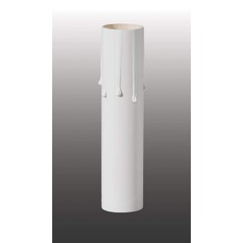 B&P Lamp® 6 Inch Flat White Color Paper Candelabra Candle Covers