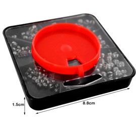 Pack of 155 Lead Shot Fishing, Fishing Lead, Removable Lead Weight Fishing, Scrap Lead Fishing with Storage Box, Lead Shot Assortment Tin (7 Sizes)