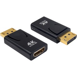 Poyiccot DisplayPort to HDMI Adapter 4K, DP to HDMI Adapter Gold- Plated (Male to Female) Display Port to HDMI Female Converter, HDMI to DP Adapter for HP, HDTV, Desktop & DisplayPort Devices