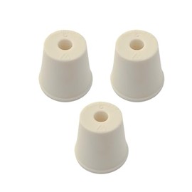 Small Universal Carboy Bung-Solid-Set of 3, 9R-E0UD-EQ5P, White