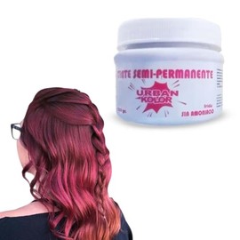 Tinte Semi Permanente para Cabello Sin Amoniaco Urban Kolor Shot - Tonos Luminosos y Brillantes con Aceite de Argán y Kerartina 120gr. (Frida)