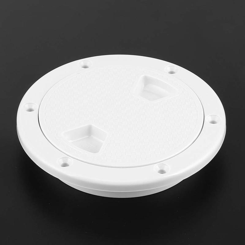 Terisass Deck Plate 4 Inch ABS Hatch Lid White Round
