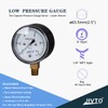 JIVTO 0-10 Psi Low Capsule Pressure Gauge,2-1/2" Dial,1/4" NPT Lower