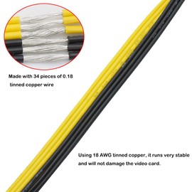 YiKaiEn SATA 15 Pin to 6 Pin Video Card GPU Power Supply Cable 8.6inch 22cm (1 Pack)