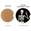 Britimes Skeleton Car Coasters for Drinks, 2 Pack Ceramic Stone