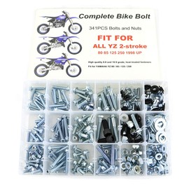 Xitomer 341 PCS Plastics Engine Body Frame Exhaust Bolts Kit Fit for YZ 80 85 125 250 WR200 WR250 WR250F WR250R WR250X WR400F WR426F WR450, Bolts Kit