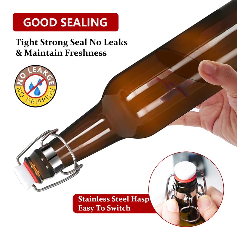 [6 +6] half cover 18mm Swing Top Glass Bottle Caps