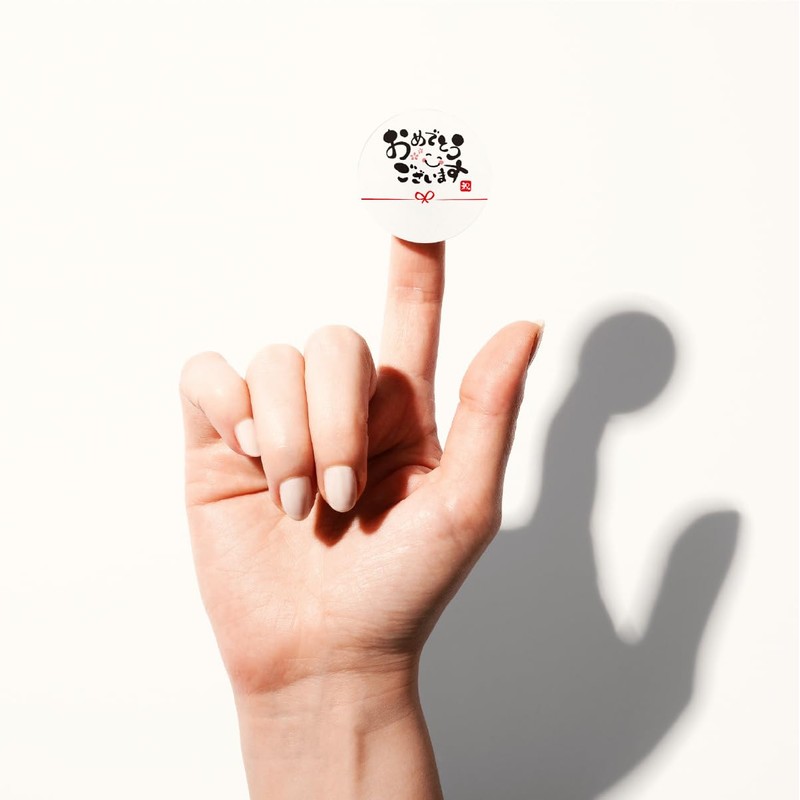 gift-ippo Congratulations Stickers, 72 Sheets, 4cm, Graduation, Smile, (Congratulations)