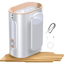 FZGOOD White Portable Waist Fan, Waist Clip Fan with USB Rechargeable Battery, 360° Airflow,Night Light, for Outdoor, Hiking, Travel, Sports,Farms (Neck & Waist Wearable)