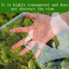 Bntiomtet Clear Tarps 6x8 FT, Clear Tarp with Grommets, 14 Mil Heavy Duty Transparent Vinyl, UV & Tear Resistant, for Porch, Chicken Coop, Patio