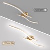 HLILCEH 28W Gold Linear Ceiling Light Gold Modern LED Ceiling