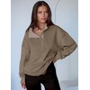 ANRABESS Womens Oversized Sweatshirt Long Sleeve Henley Pullover Tops 2025