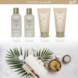 Gift Set for Women | Vanilla & Lime Blossom Bath Products | Original Gift Idea for Women | Ideal for Mothers for Birthday | Beauty, Care and Wellness Basket | Glisten & Glow by Gloss!