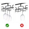 MOCOUM Wine Glasses Rack Under Cabinet Stemware Rack,Wine Glass Hanger