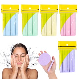 60 Piezas Esponja Facial Comprimida Redonda, Esponjas Faciales Limpieza, Esponja de Eliminación de Maquillaje, Esponjas de Celulosa, para Limpieza... 