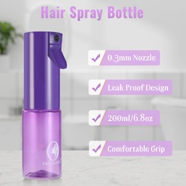 BRUSHZOO Hair Brush Set, Hair Brushes for Women Men kid Wet Dry All Hair Detangling Parting Styling, Brush Set with Detangler Brush, Edge Brush, Teasing brush, Rat Tail Comb (Purpe)