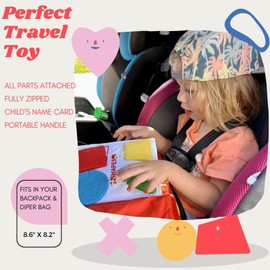 My Quiet Book - Toddler Travel Car Plane Airplane - All Parts Attached - Activity Montessori Board Book, Travel Toys for Toddlers 1-3, Gifts for 1 2 3 4 Year Old Girl, Birthday Gifts Toys Age 2-4