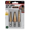 Performance Tool W9003 3-Piece Step Drill Set