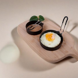 Acpetdr 2pcs Egg Ring, Mould Egg Ring, Stainless Steel Egg Ring, Omelette Mould, Omelette Plate Mould, Stainless Steel Non-Stick Omelette Mould for Omelettes, Sandwiches, Meat Patties