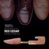 Moneysworth and Best Men's Shoe Trees with Hook Heel, Red