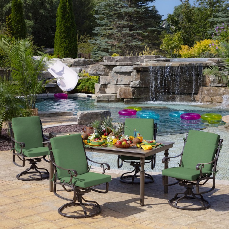 Arden Selections Outdoor Midback Chair Cushion, 18 x 16.5, Water