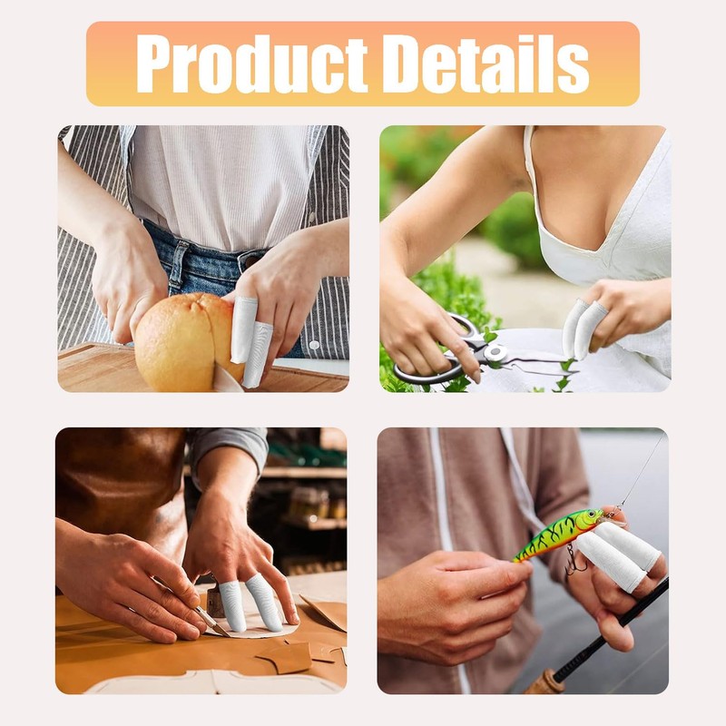 LvYiLinggg White Cloth Finger Sacks, 10-Piece Set, Gentle on Skin,