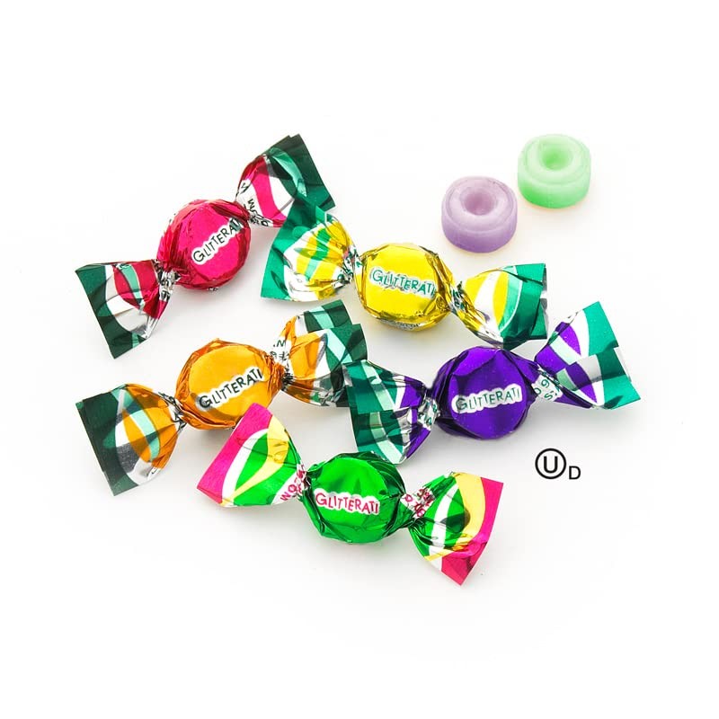 GLITTERATI Fruit & Berry Medley Italian Mini Hard Candies, Individually
