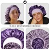 Funky Junque Reversible Satin Bonnet - Dark Purple/Violet