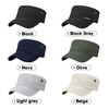 Cacuss Men’s Cotton Army Cap, Cadet Hat, Military Flat Top,