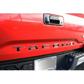 auto pro Tailgate 3D Raised Double layer Letters for Toyota Tacoma 2016-2019 Chrome Black