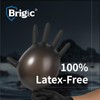 Brigic Disposable Nitrile Gloves, Textured Grip, Black, Lightweight, Slip-Resistant (Medium)