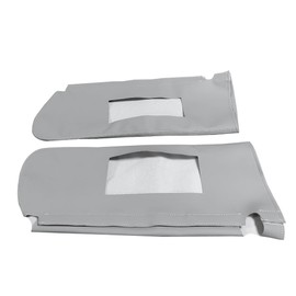 Lskioer Car Sun Visor Cover Pair, Leather Sun Visor Replacement Cover Fits for Chevy Tahoe Suburban Yukon 1995-1999, Gray (Skin Only)