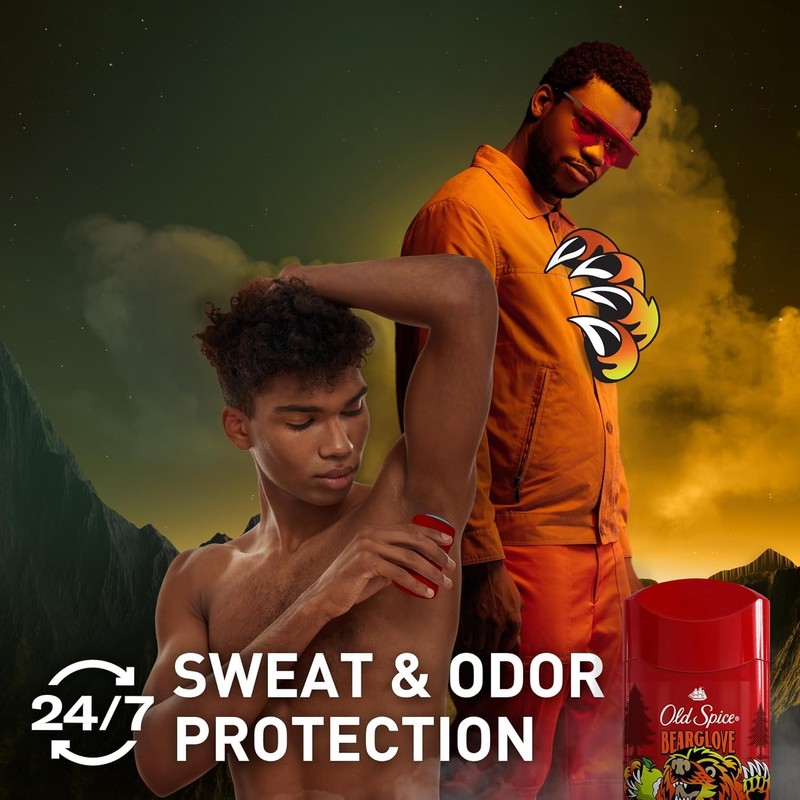 Old Spice Wild Collection Men's Deodorant, Bearglove 3 oz (Pack
