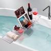 HOMEE Acrylic Bathtub Tray, Expandable Bath Caddy Tray for Bathtub,