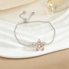 Lyfange 2PCS Spinning Flower Fidget Bracelet for Anxiety Rhinestone Flowers