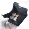 Indenya 1208-01-008 Purse, Coin Purse, G Deer Leather, Black Background