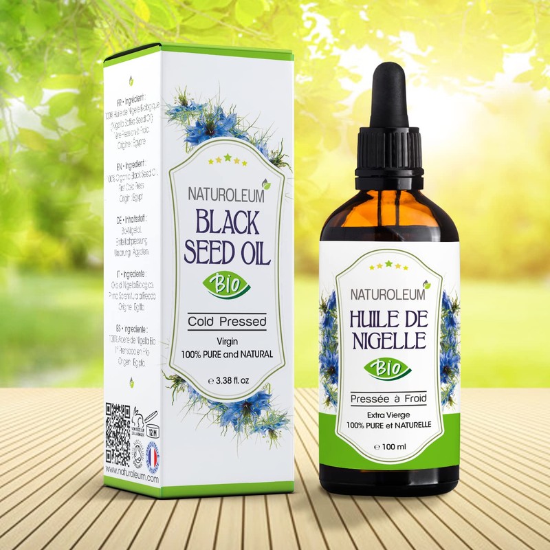 Organic Black Cumin Oil, 100% Pure and Natural, Cold Pressed,