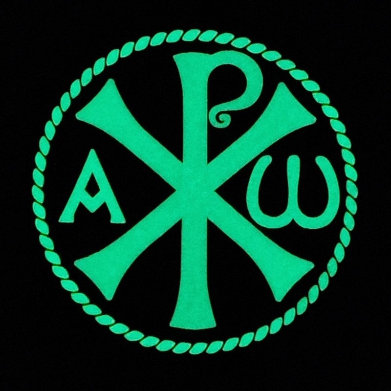 Chi Rho Jesus Christ Symbol Tactical PVC Badge Compatible with