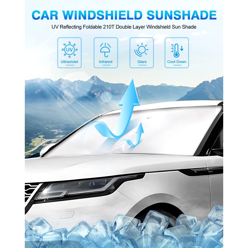 KUST Windshield Sun Shade for 2017-2024 2025 Land Rover Range