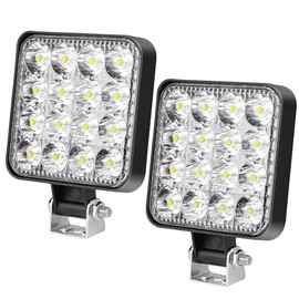 HOSPAOP LED Work Light 12 V LED Spotlight 48 W Offroad Additional Headlight IP67 Car Headlight Reversing Light Lighting for Tractor Excavator SUV UTV ATV Pack of 2